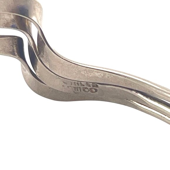 Sterling Silver Wave Cuff Adjustable Wave Design Cuff Bracelet - Picture 4 of 7